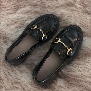 Alfani Women’s Black Loafers with Gold Accent